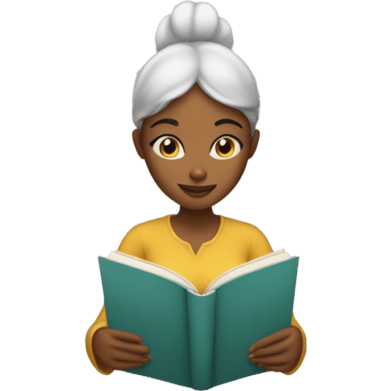 Woman reading a book emoji