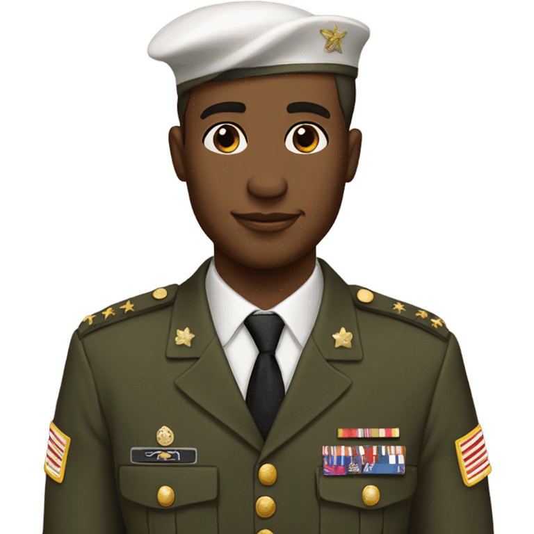 military man in love emoji