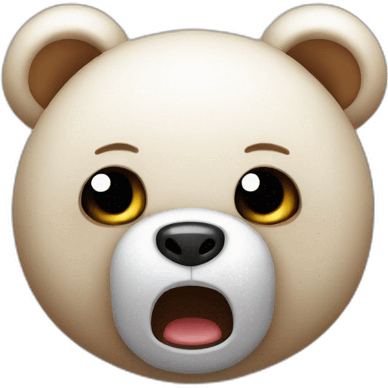 really angry cute cuddly bear toy emoji