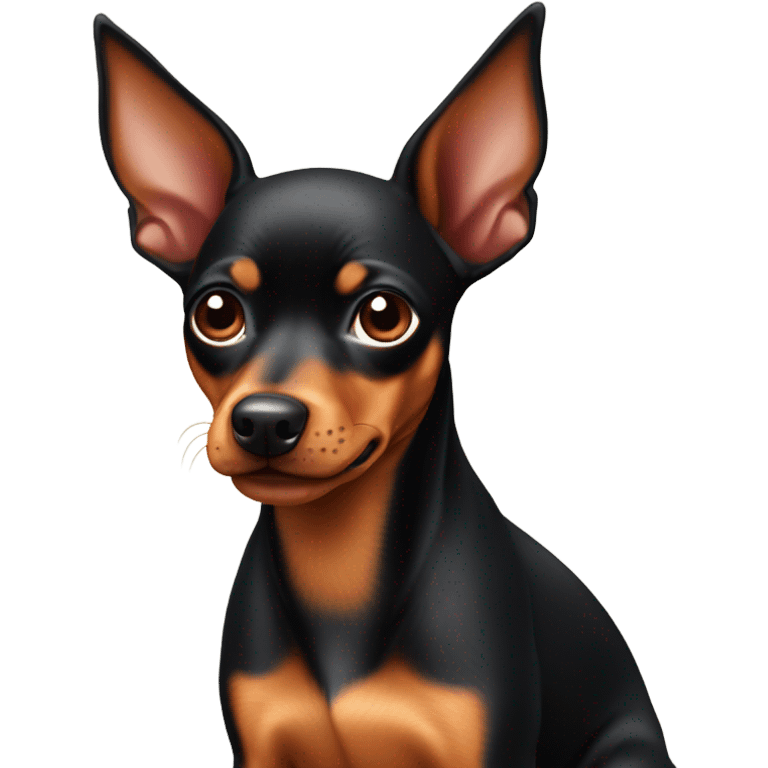 Miniature pinscher dog pointy ears emoji