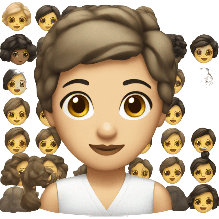 Short hair brunette esthetician  emoji