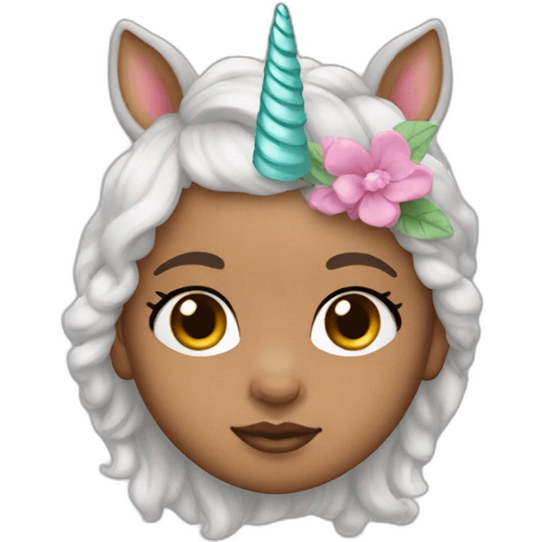 Light skin Newborn with unicorn headband emoji