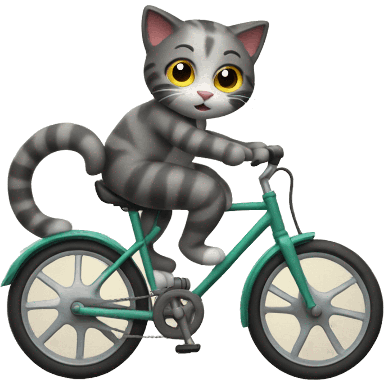 Cat ridding bike emoji