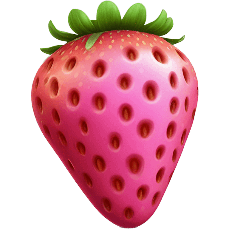 Hot pink and red strawberry  emoji