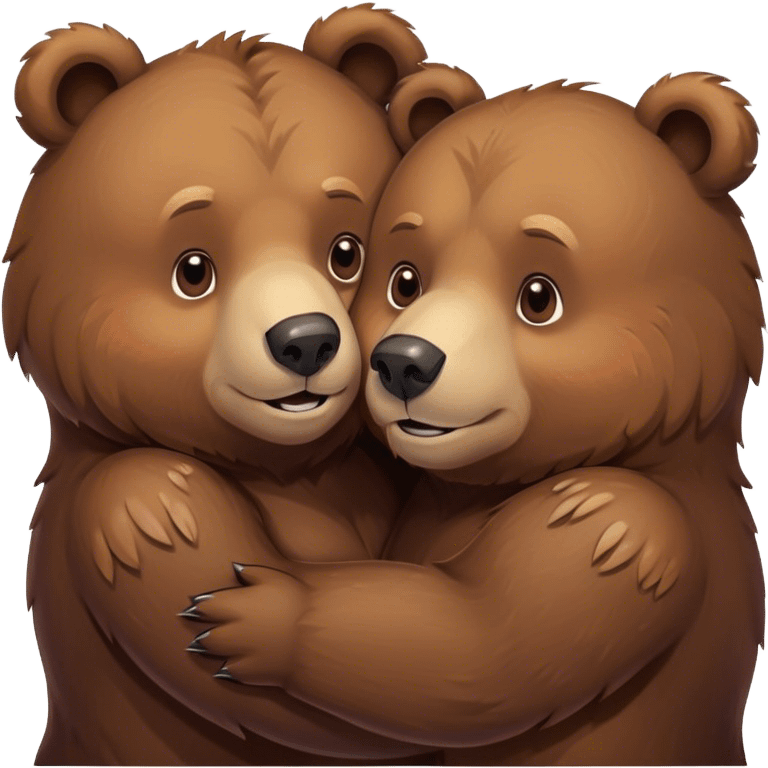 Bears cuddling emoji