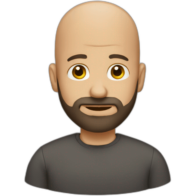 Bald guy with beard emoji