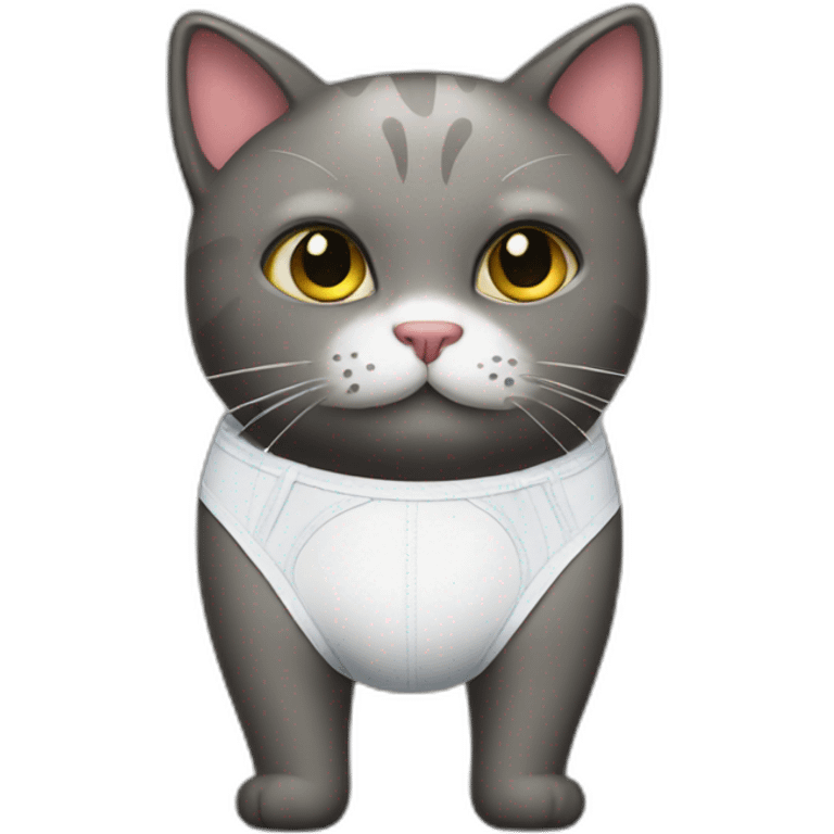 cat with underwear emoji