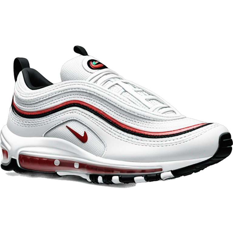 white nike air max 97 shoes  emoji