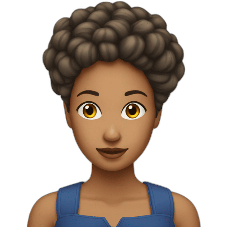 femme mauricienne cheveux longs emoji