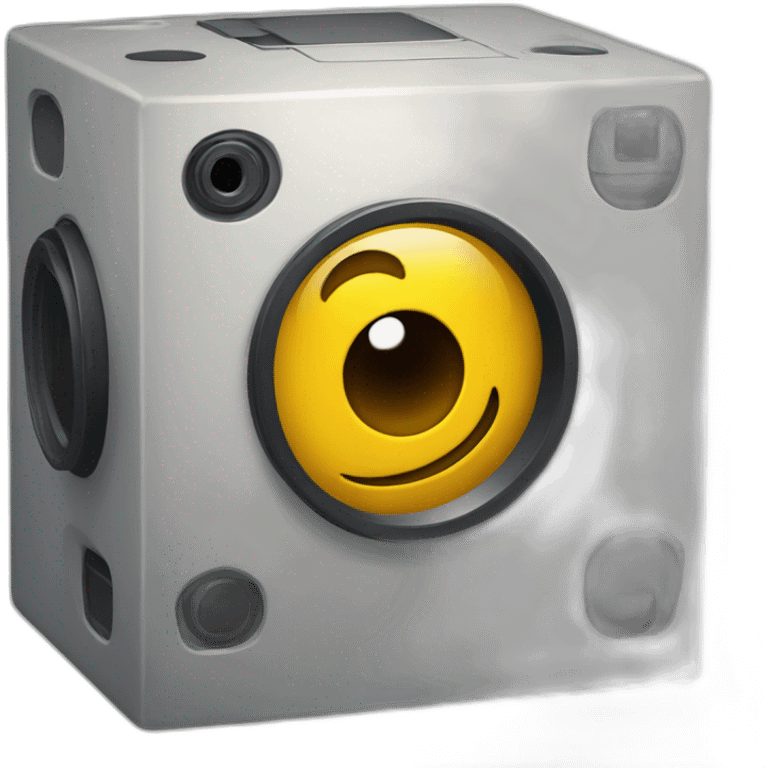 camera dans un cube emoji