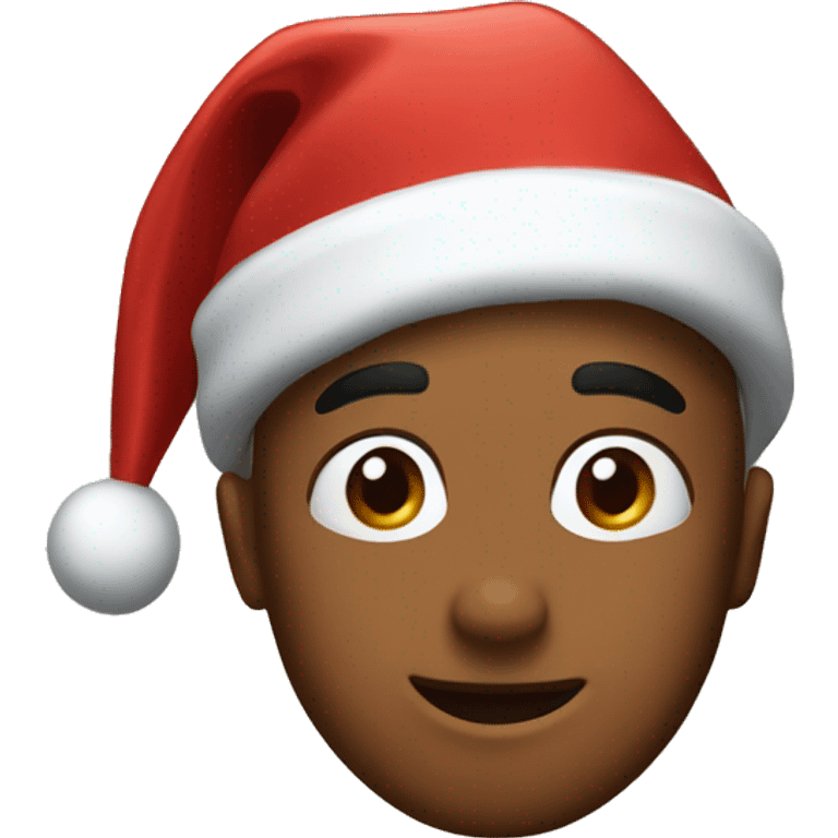 Spider man wearing Christmas hat emoji