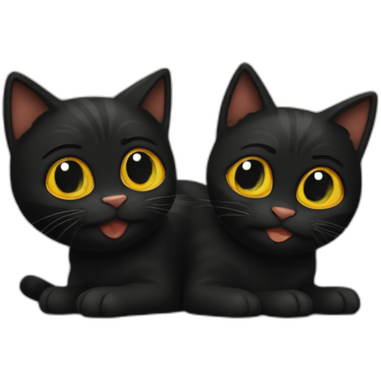 bert and ernie black cats emoji