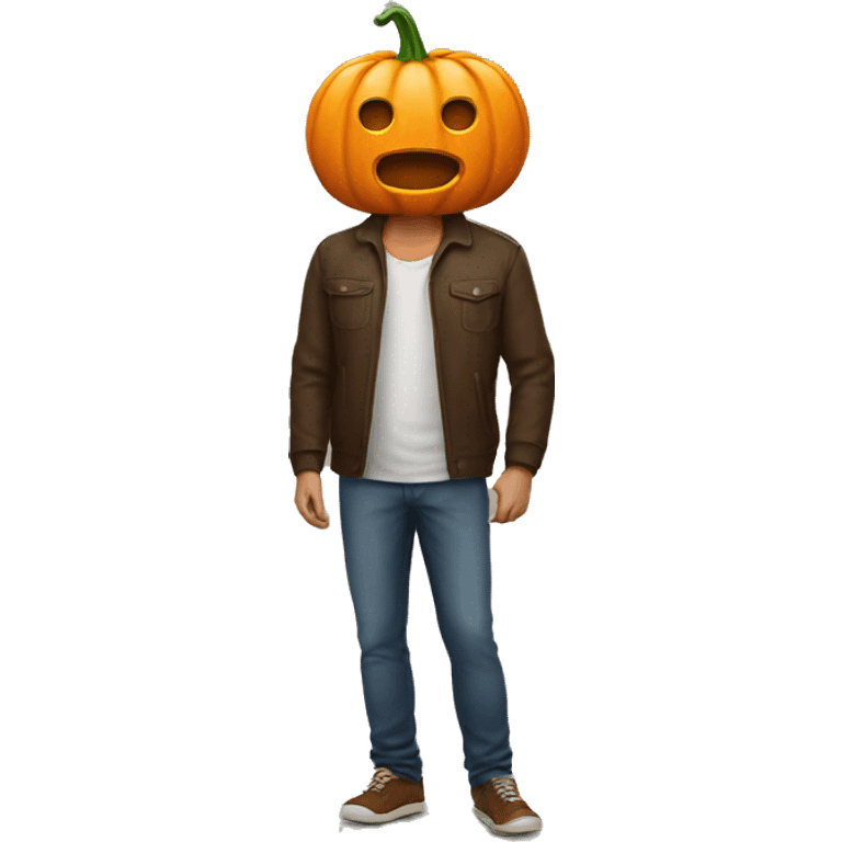 Guy with pumpkin on head emoji