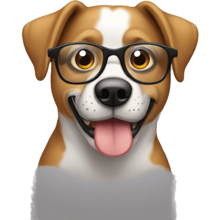 Perro usando lentes  emoji