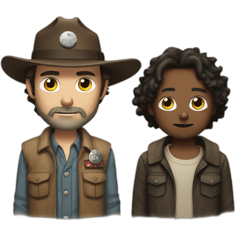 Rick Grimes and Puchi emoji