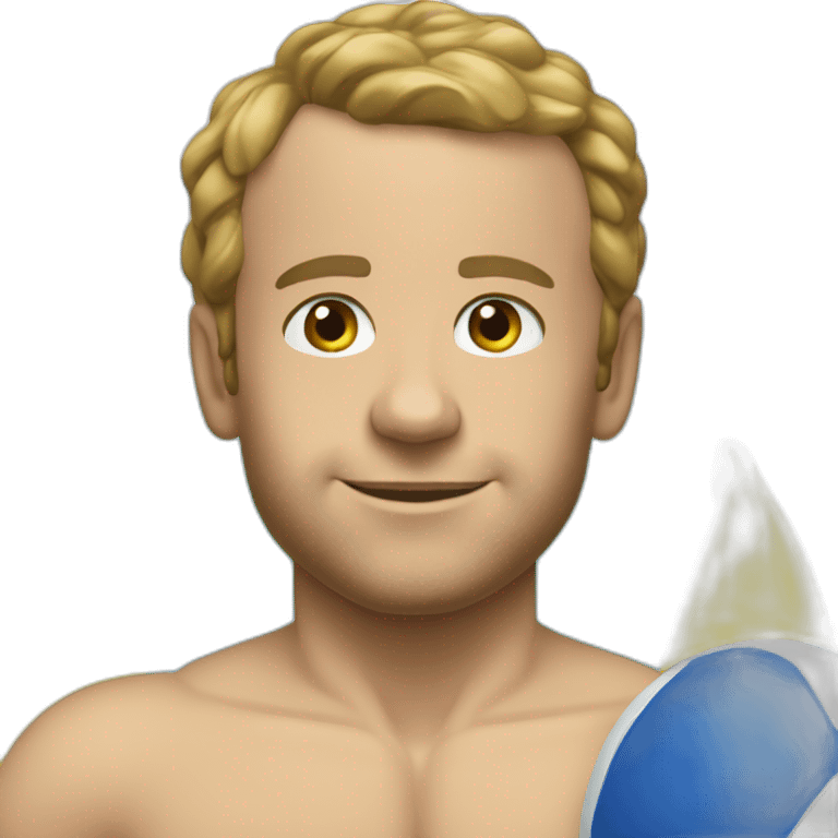 macron en maillot de bain emoji