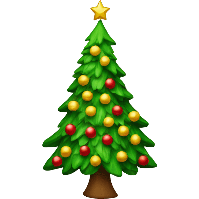 Cristhmas tree with años emoji