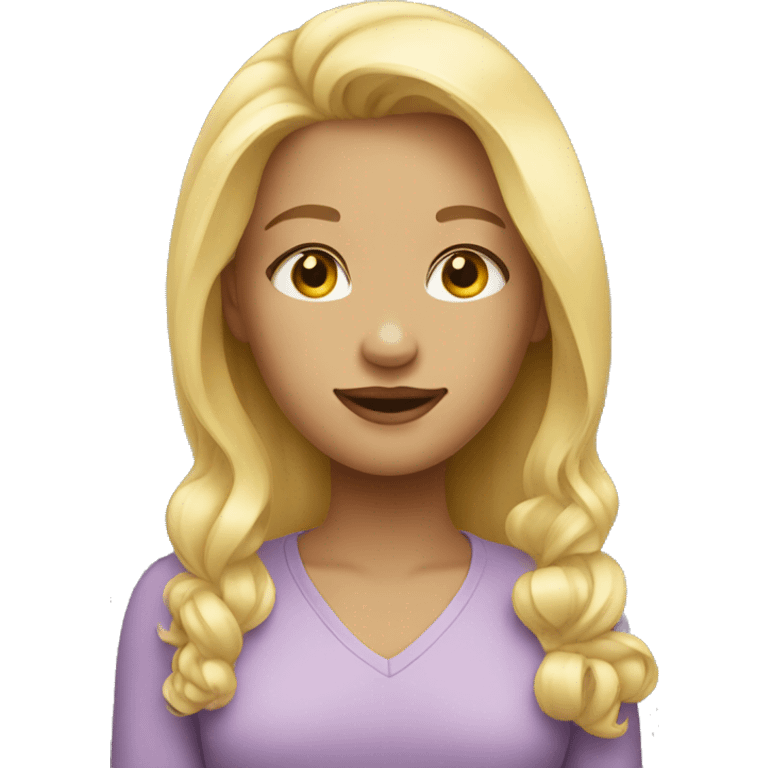 blonde girl face  emoji