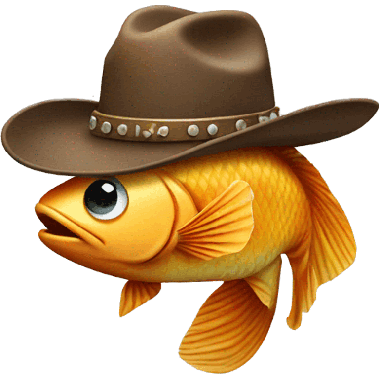 fish with cowboy hat  emoji