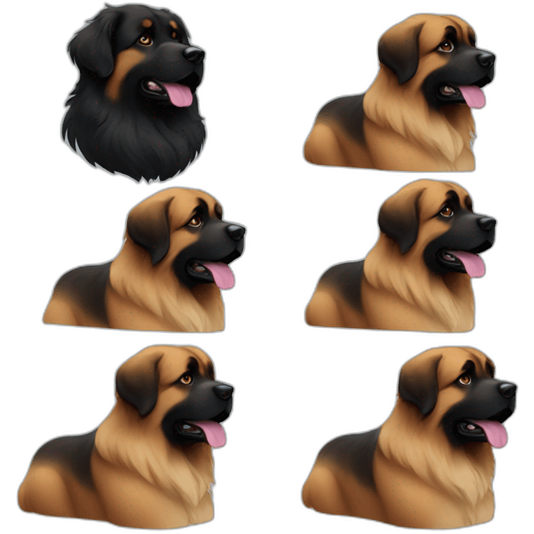 Leonberger black hair emoji