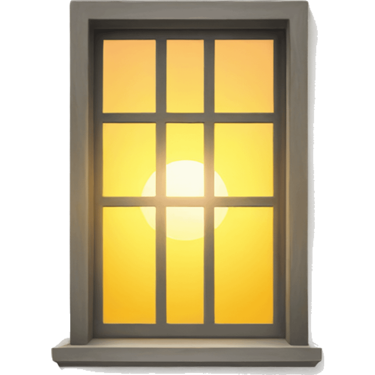 Window with sunshine emoji