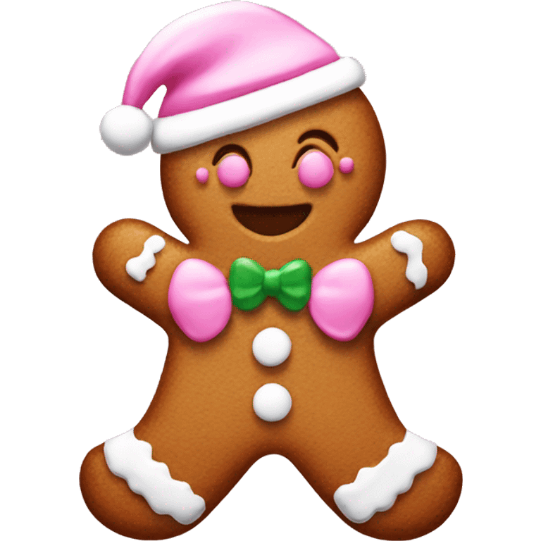 Christmas pink gingerbread  emoji