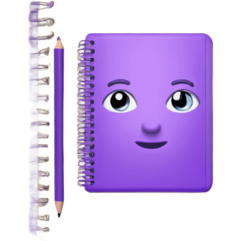 Violet Notebook with a pencil emoji