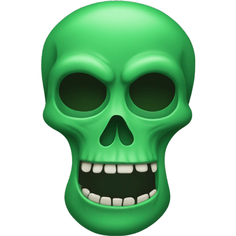 💀 Green emoji face emoji