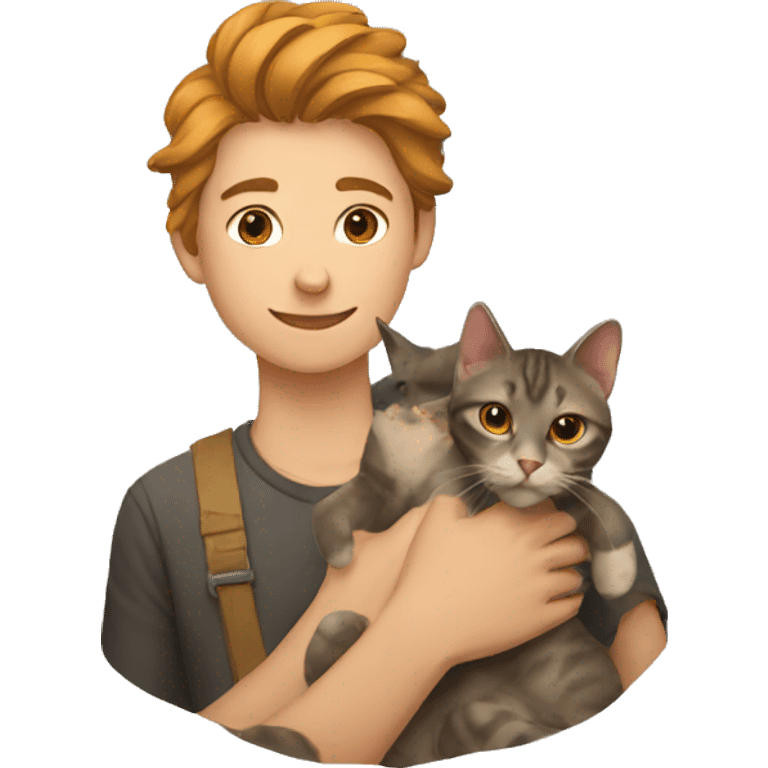 cat and human emoji