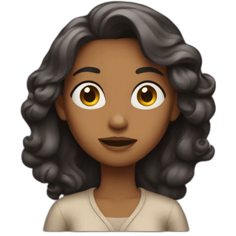 A woman seeing movie emoji