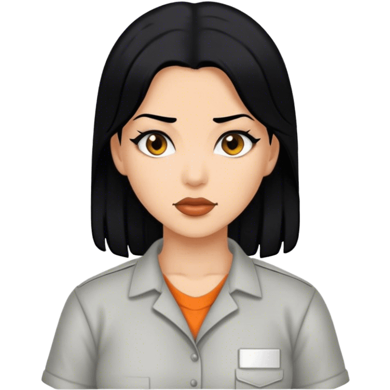 hot female inmate black hair emoji