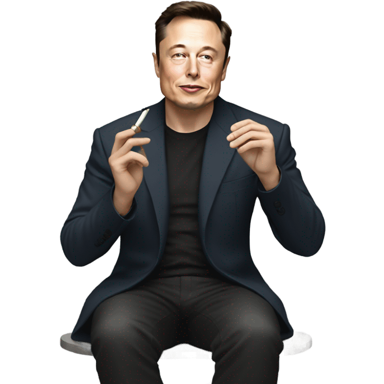 Elon musk smoking a joint emoji