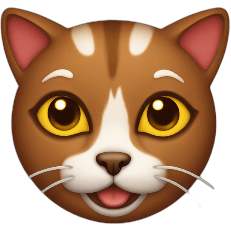 a bleeding brown cat emoji