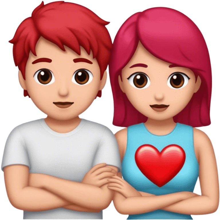 enamorados morena y moreno emoji