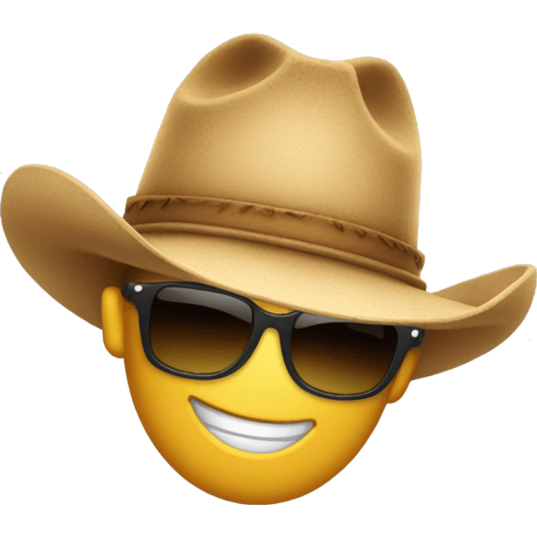 Sunglasses cowboy hat smirk emoji