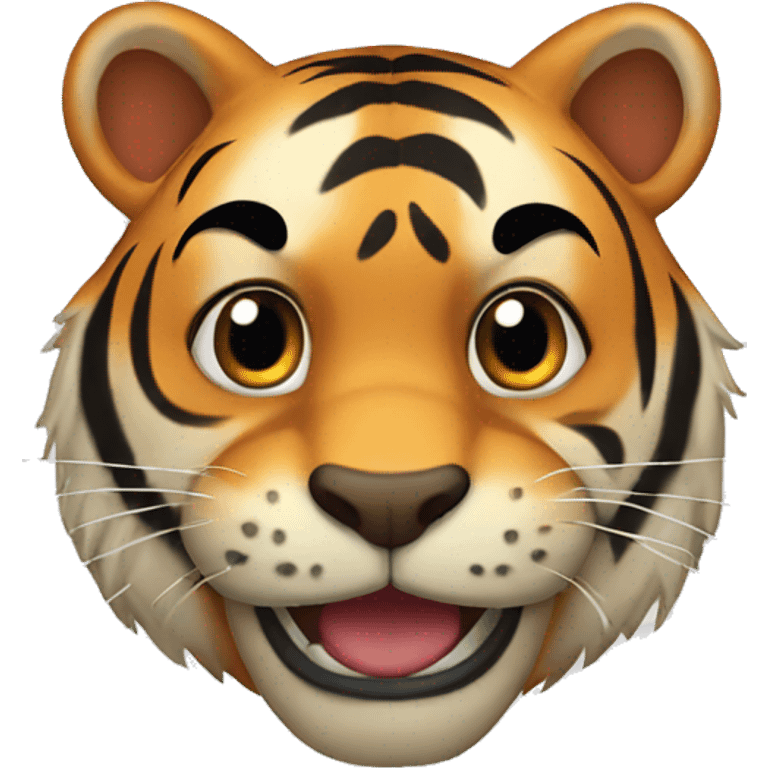 Tiger with love emoji