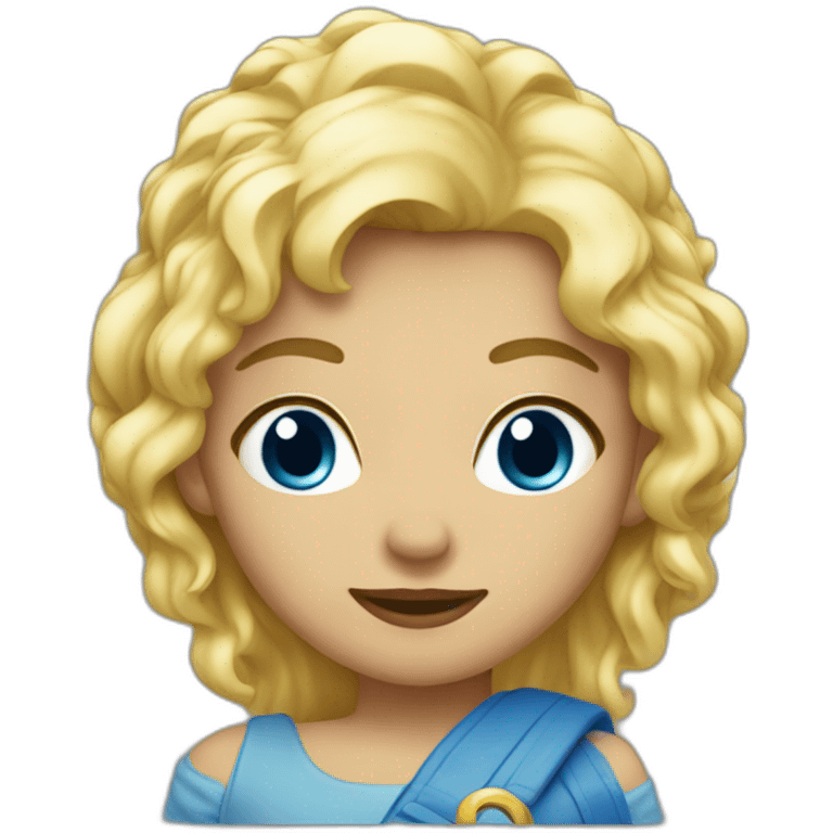 Blond yeux bleu cagoulé emoji