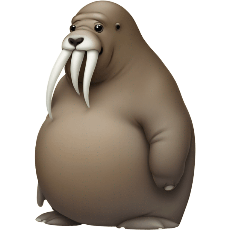 Walrus with human baby emoji