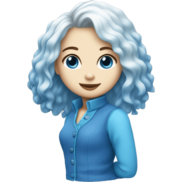 blue bicolor ragdoll girl emoji