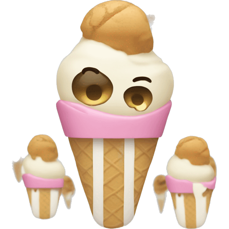 Scooping out ice cream emoji