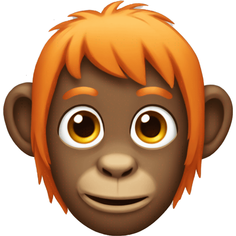 Monkey with orange hair emoji