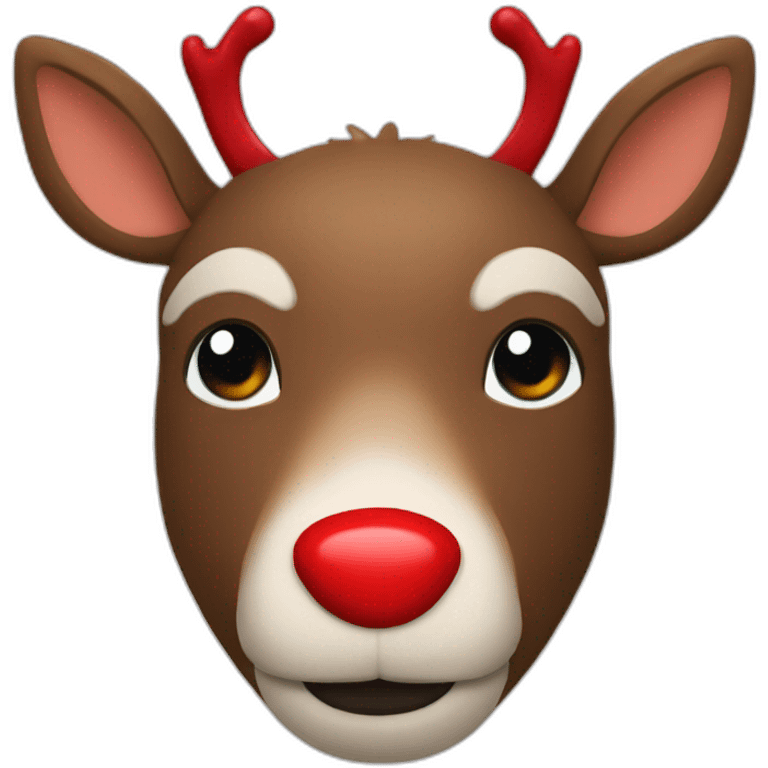 rudolph with red nose emoji