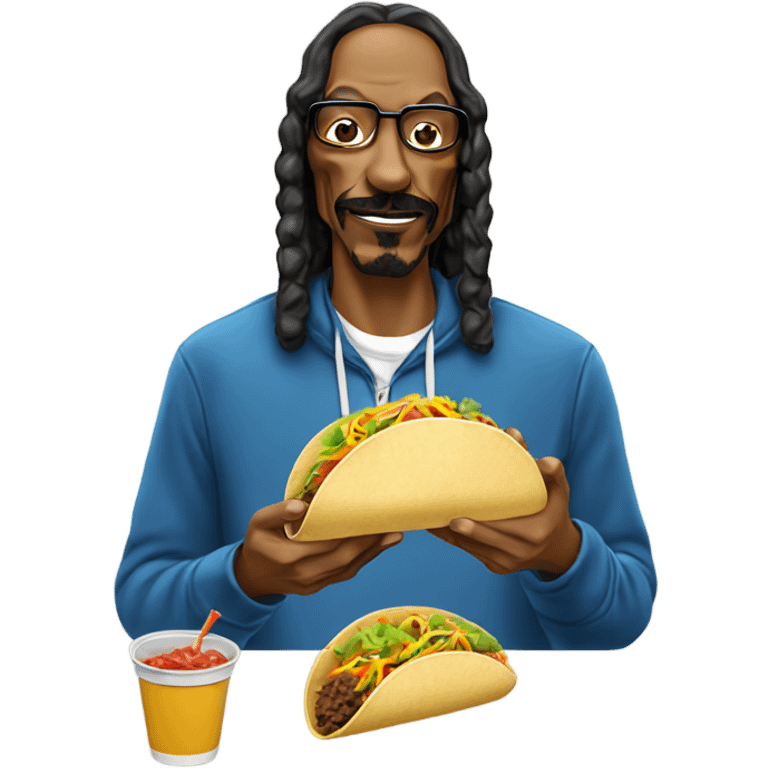 Snoop dog eating a taco emoji