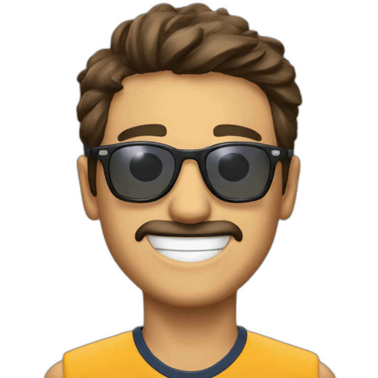 Jorge Toledo con casco y gafas sonriendo emoji