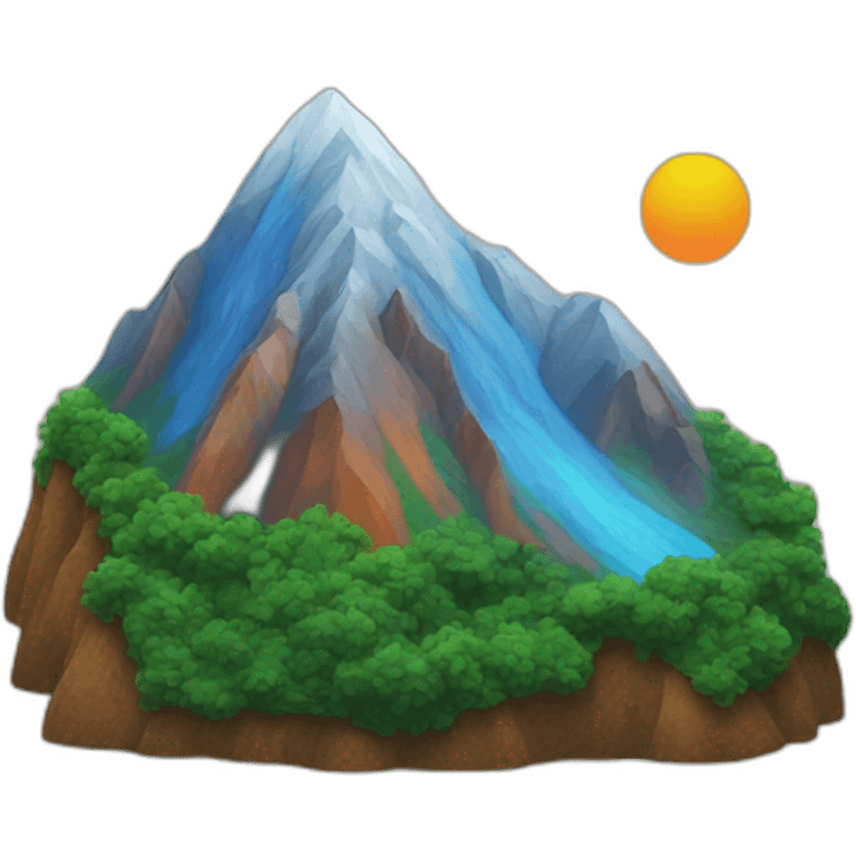 Mountain With colors autism emoji