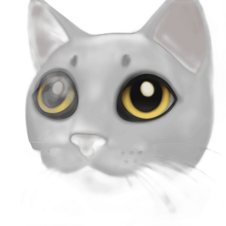 Gato blanco y negro  emoji