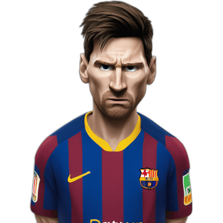 LIONEL MESSI ANGRY emoji