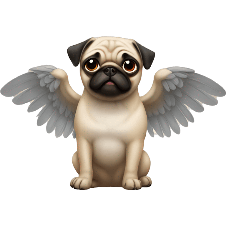 Pug with wings emoji