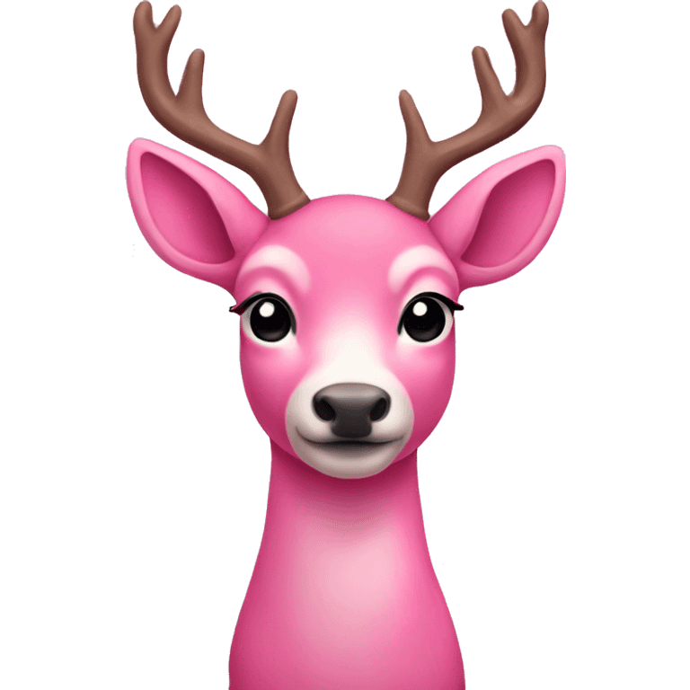 Pink deer  emoji