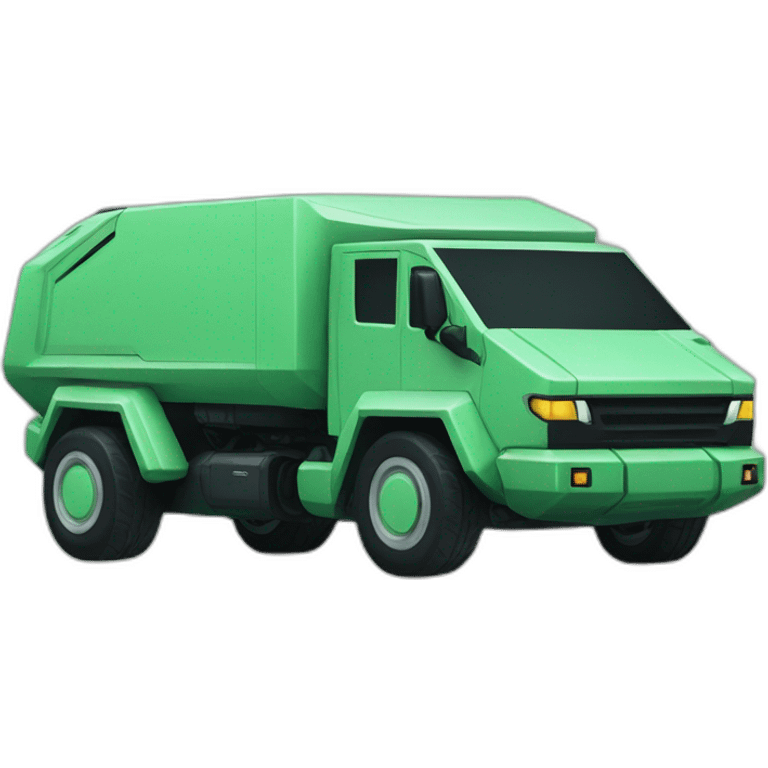 cybertruck but green emoji